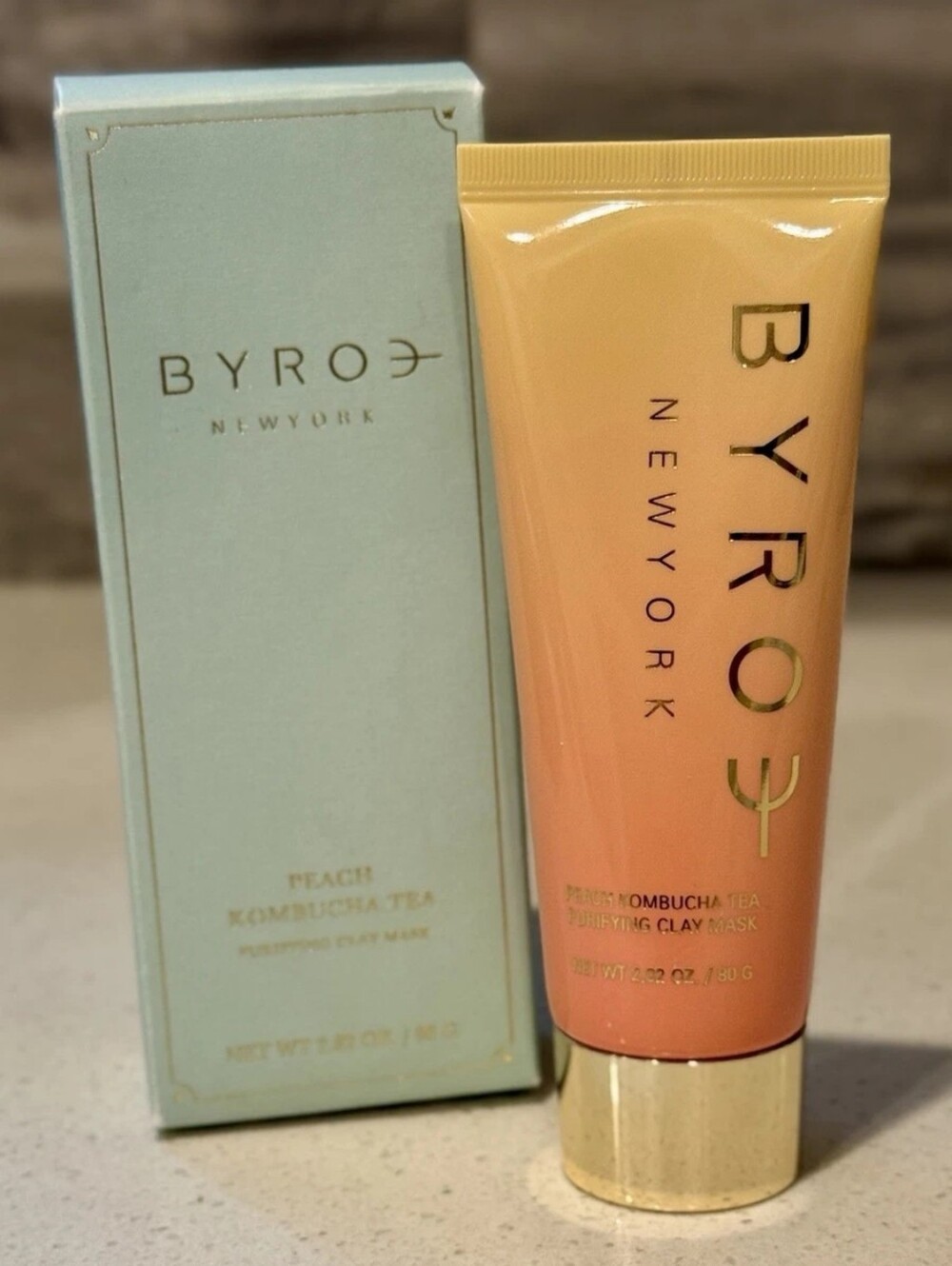 Byröy Peach Clay Mask — Peach Pink Purifying Mask Full Size - Picture 2 of 6